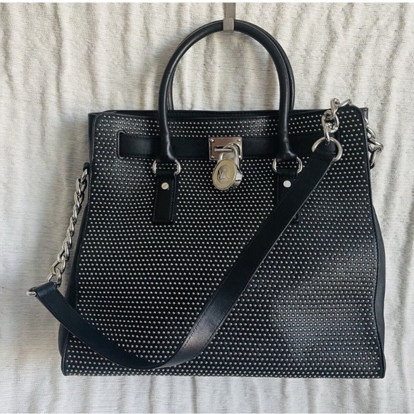 MICHAEL Michael Kors Black Studded Hamilton - Picture 1 of 6
